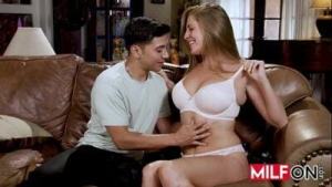 Sexy natural big tit blonde milf seduces boy for his huge dick and fuck him good – Annie King, Max Fills