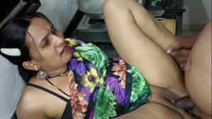 indian horney couple enjoying kitchen sex