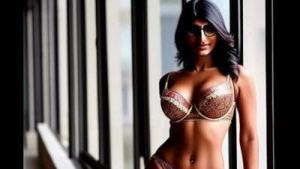 Mia Khalifa naked in the library | Unreal Baddies