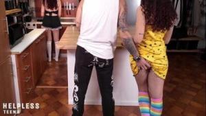 PLEASE DADDY! THE MAID IS WATCHING! stepdaughter used infront of horny maid