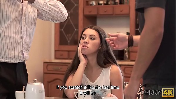 daddy4k bald senior penetrates tight asshole of his sons lady