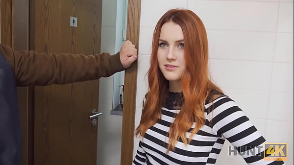 hunt4k for cash cuck permits hunter to fuck red haired gf in restroom