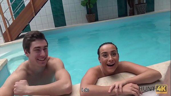 hunt4k hottie wants to have fun in the pool so why pleases owner
