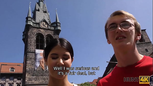 hunt4k svelte brunette cheats on nerdy bf to earn cash for vacation