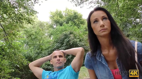 hunt4k tanned and slim belle fucked by hunter outdoors in front of bf