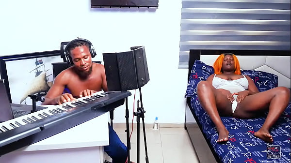 sexy ebony got fucked in a music studio