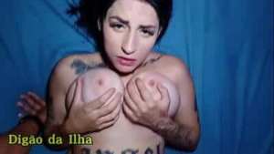 fucking my tattooed step sister’s oiled tits, cumming in her tight pussy