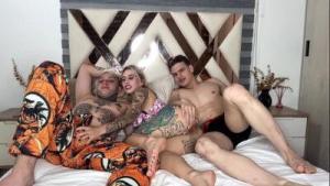 Horny threesome between a big ass Latina and two big cocks – BlakeProductions
