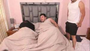 Fucking my best friend’s boyfriend bareback while he sleeps and almost discovers us, fucked in his own bed.
