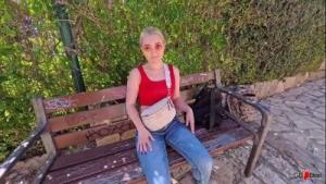 Young skinny girl outdoor beach fuck with old guy