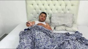 Stepfather wakes up horny in the morning and fucks his stepson’s ass thinking she was his wife. Leaves her ass filled with a lot of semen
