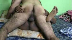 House owner takes advantage of his wife’s absence to fuck the black indian maid and fill her with cum