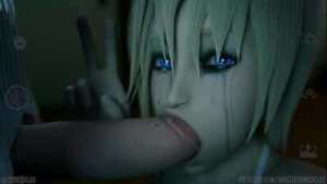 Kingdom Hearts ~ Riku x Naminé: Roughest Sloppiest BJ ~ MasterDan