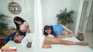 Thick and Juicy PAWG BBW with big tits seduces small Italian womans boyfriend for sneaky ANAL sex