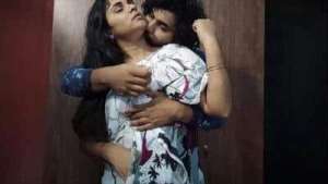 Desi Couple Share Sweet Kisses And Gentle Touches While Standing