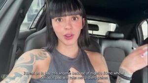 Young Colombian woman has sex in a car on public roads – Luna Vitaler and Duvan Saray