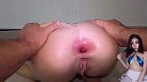 Mastubandome con el anal muy duro y caliente y creampie incluido