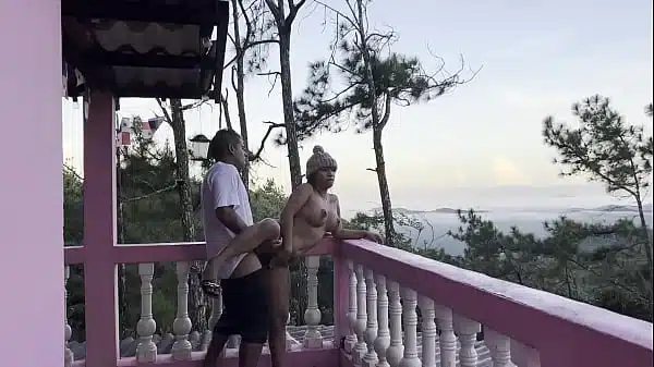 fucking my horny stepsister in the balcony with a amazing view 1