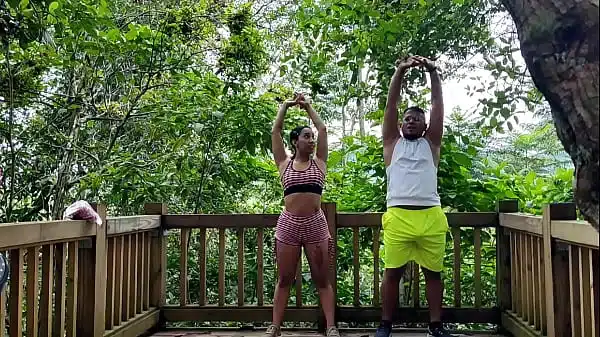 fucking outdoors with my personal coach he has a great cock