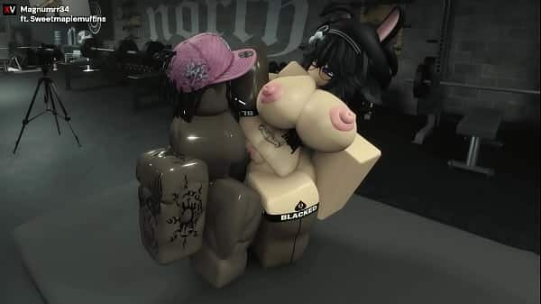 roblox horny slut has a workout with my thick black cock