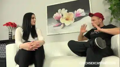 Absolutely hot photo casting with fine brunette