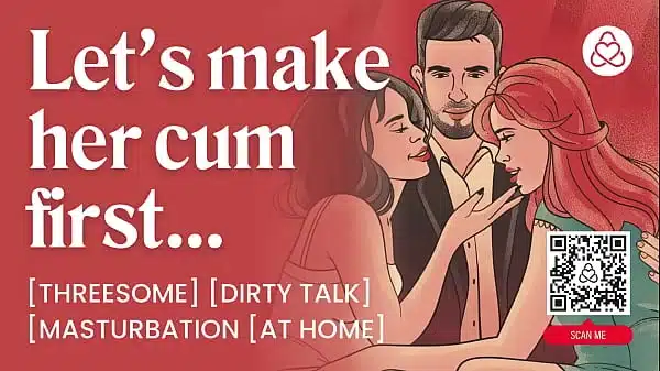 asmr audio porn first time bisexual ffm threesome at home with finger play rough sex erotic audio