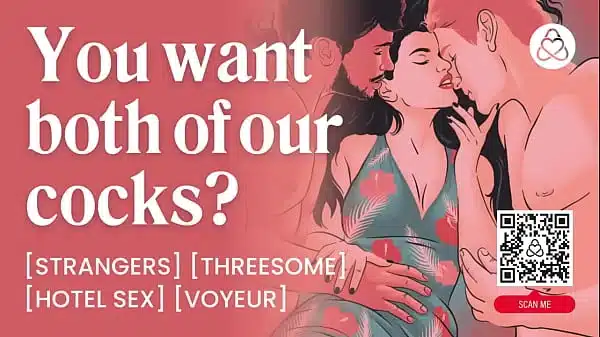 asmr audio porn mfm threesome in a hotel room with double penetration cock sharing erotic audio for women