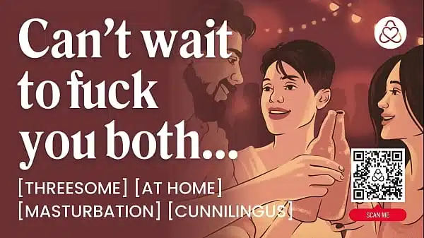 asmr audio porn threesome ffm at home with pussy licking dirty talk risky sex erotic audio story