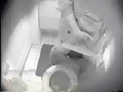 Bathroom quickie with her pants down