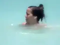 Bikini girl cameltoe in beach video