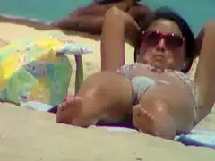 Busted while filming bikini cameltoe