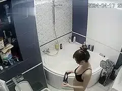 Busty College Girl Quick Shower Before Going To School