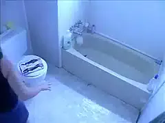 Cutie takes a bath and washes everything