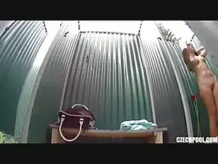Czech Pool Amazing Teen with Firm Young Tits Shower Voyeur