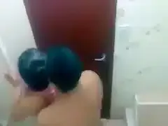 My roommate fucks a girlfriend in our bathroom