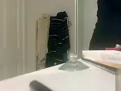 My very hairy Gina goes to take a shower