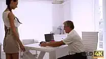 OLD4K. Tanned secretary and experienced boss instead of work have sex