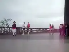 Strong wind uncovers some tempting legs