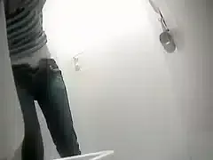 Tantalizing scenes of women urinating in public bathrooms