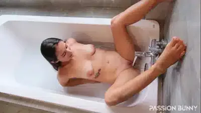 Water jet orgasms with solo pussy play in bathtub – SHORT VERSION