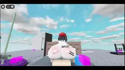 Whore fucks huge white boy Roblox Collab