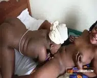 Big Ass Ebony Lesbian MILF Introduces Romantic Pussy Eating