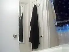 Chubby aunty reveals her big melons in the bathroom