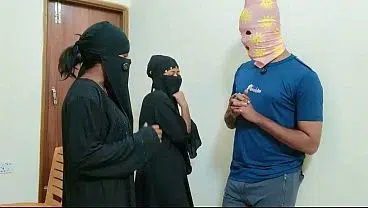 Fuck my two hot big ass hijab sisters ass so hard