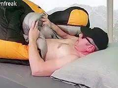 Humping Giant Down Bag Until Cum
