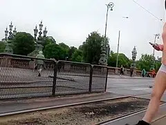 Seems she got an itchy cameltoe