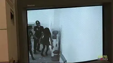 Busty blonde is a poliice officer and she is having a superb threesome with a brunette milf