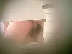 Chubby mature wife gets penetrated in the bathroom while being taped