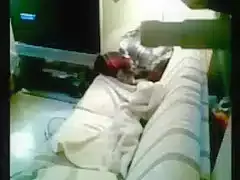 couple making love on sofa