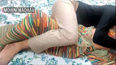 Indian new married young couple having fun in daytime
